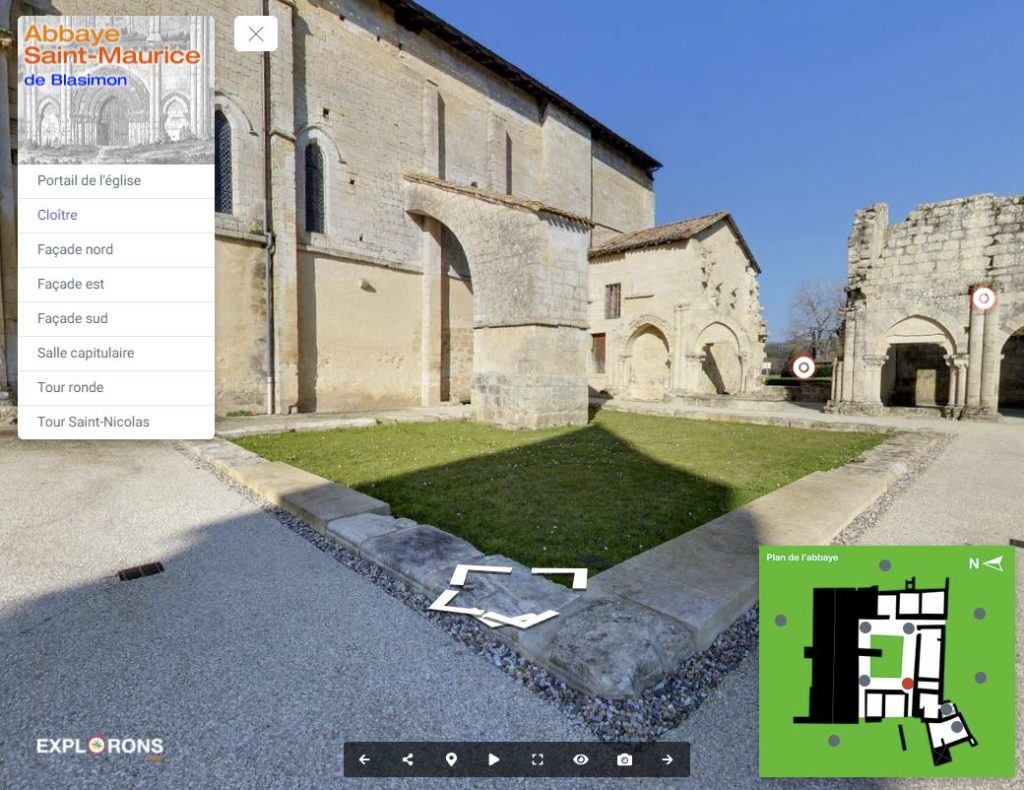 visite virtuelle de l'abbaye Saint-Maurice de Blasimon